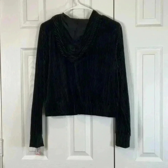 Colsie Waffle Long Sleeve Zip Down Hoodie Size M - Picture 5 of 8